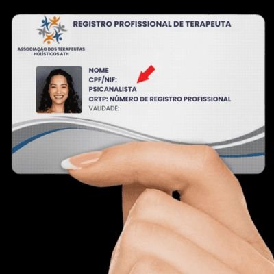 carteira com registro profissional de Psicanalista
